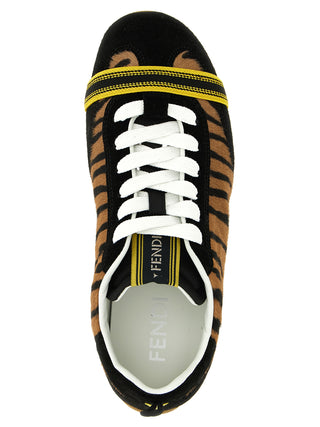 Brown Calfskin Athletic Sneakers