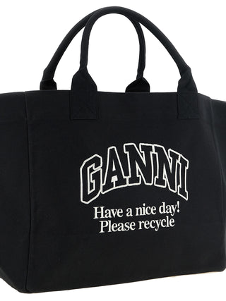 Black Recycled Cotton Tote Bag