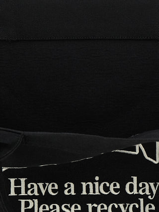 Black Recycled Cotton Tote Bag