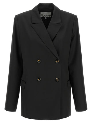 Black Polyester Blazer
