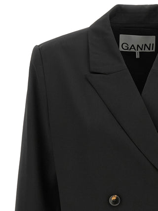 Black Polyester Blazer