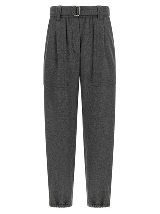 Gray Virgin Wool Cargo Pants