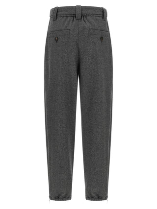 Gray Virgin Wool Cargo Pants