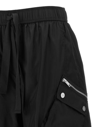 Black Recycled Polyamide Cargo Pants