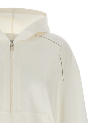 White Cotton Hoodie