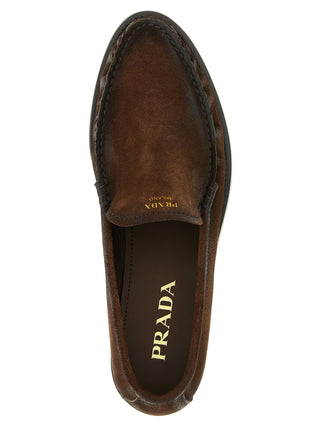 Brown Calfskin Slip-On Loafers