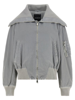 Gray Polyamide Bomber
