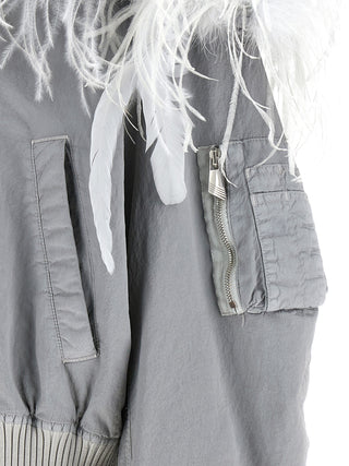 Gray Polyamide Bomber