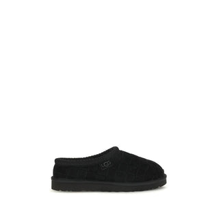 Black Suede Leather Mules