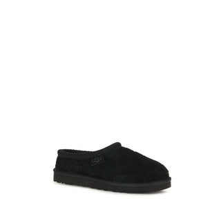 Black Suede Leather Mules