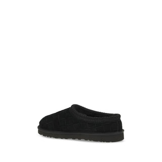 Black Suede Leather Mules