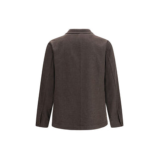 Brown Wool Oves Aries Full-Length Jacket