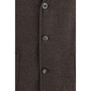 Brown Wool Oves Aries Full-Length Jacket