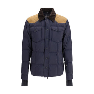 Blue Polyamide Full-Length Jacket