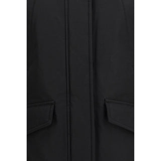 Black Cotton Full-Length Jacket