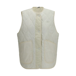 White Polyamide Sleeveless Jacket