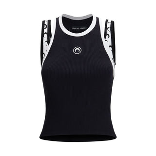 Black Organic Cotton Sleeveles T-Shirt