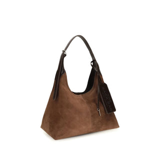 Brown Suede Leather Shoulder Bag