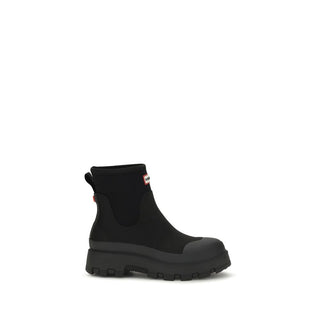 Black Rubber Chelsea Boots