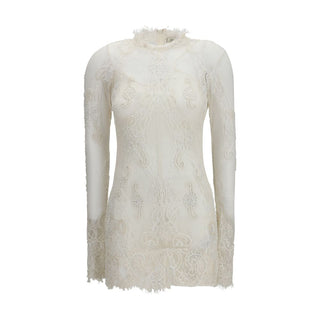 White Polyamide Casual Dress