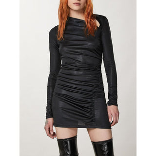 Black Polyester Casual Dress