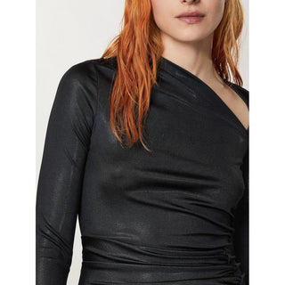 Black Polyester Casual Dress