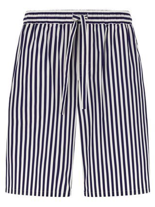Blue Cotton Bermuda Shorts