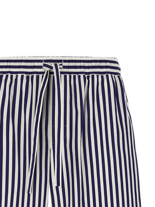 Blue Cotton Bermuda Shorts