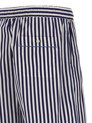 Blue Cotton Bermuda Shorts