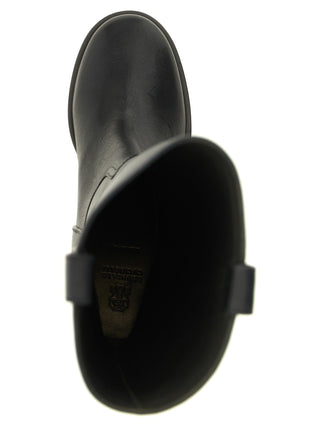Black Calfskin Over The Knee