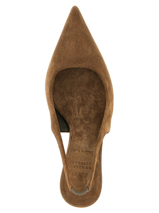 Brown Calfskin High Heel Pumps