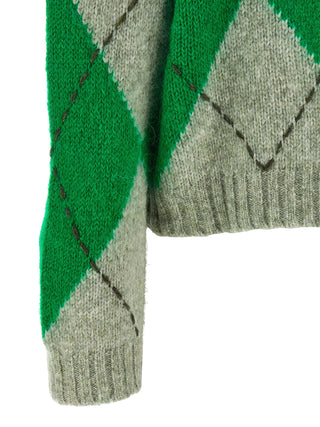 Bicolor Wool Cardigan