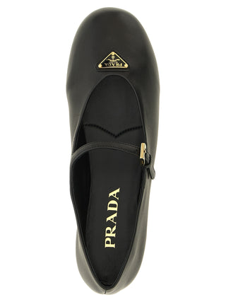 Black Lamb Leather Ballet Flats