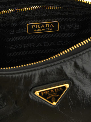 Black Calfskin Shoulder Bag