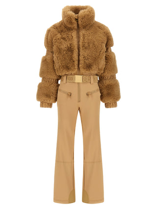 Beige Polyester Jumpsuit
