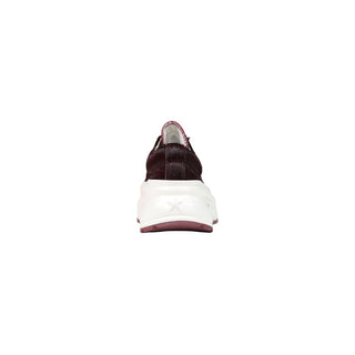 Bordeaux Leather Chunky Sneakers