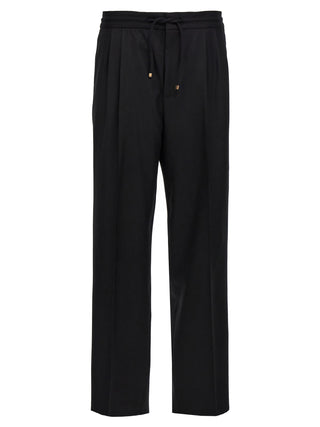 Black Wool Casual Pants