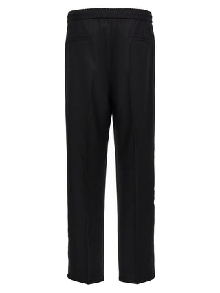 Black Wool Casual Pants