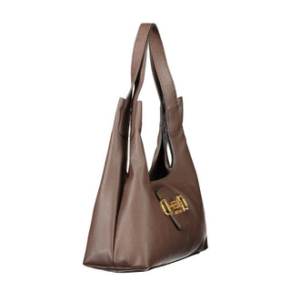 Brown Polyurethane Womens Bag