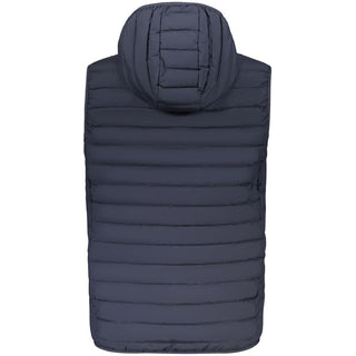 Blue Polyester Men's Jacket