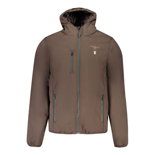Brown Polyester Shell Jacket