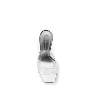 Silver Pvc Platform Sandals