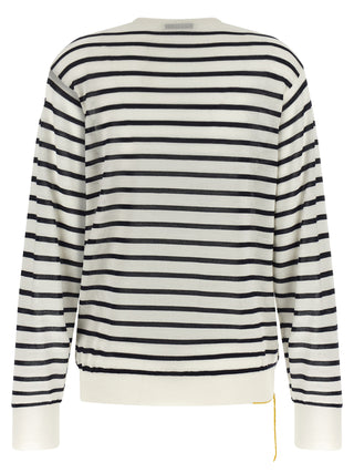 Bicolor Virgin Wool Cardigan