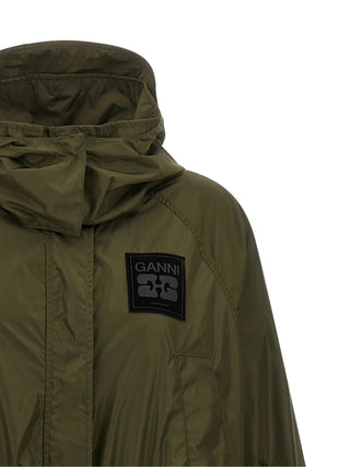 Bicolor Recycled Polyamide Coat