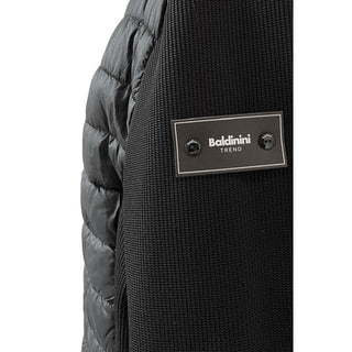 Black Polyester Men Jacket