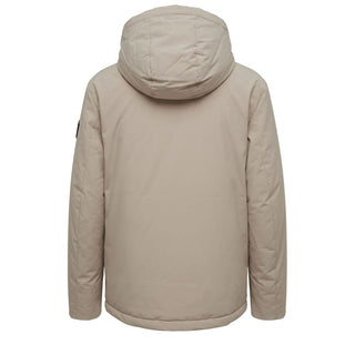 Beige Polyester Men Jacket