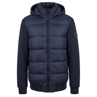 Blue Polyester Men Jacket