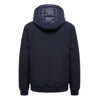 Blue Polyester Men Jacket