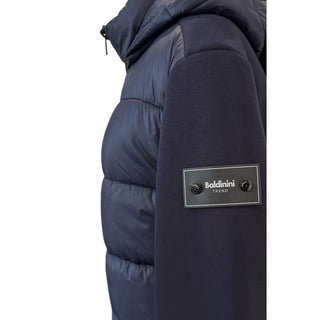 Blue Polyester Men Jacket