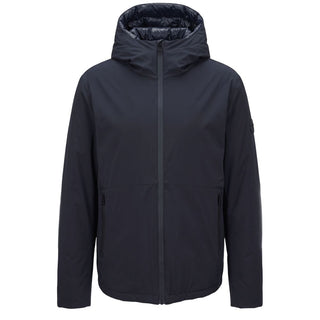 Blue Polyester Men Jacket